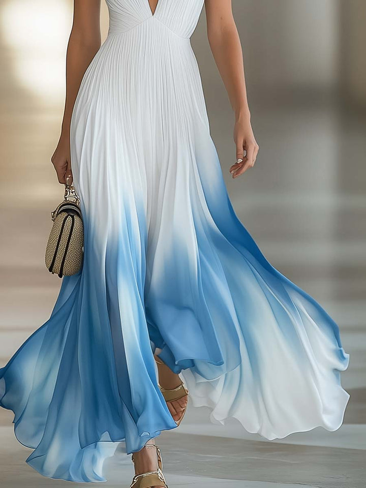 Bonnie | Gradient Chiffon Maxi Dress