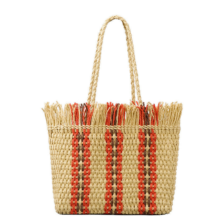 Radiant Beach Bag Made from Handwoven Materials with Spacious Capacity