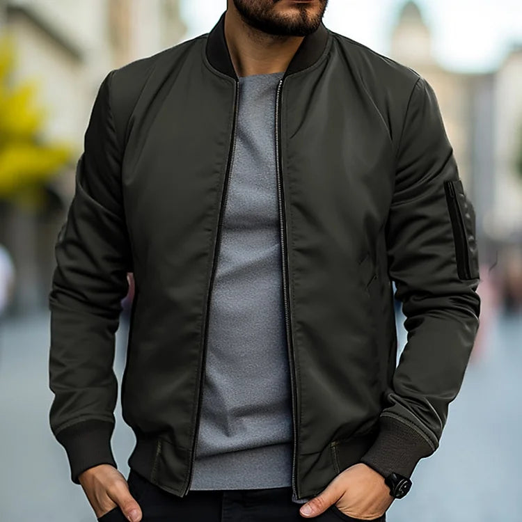 Classic Warm Bomber Jacket for Casual Wear