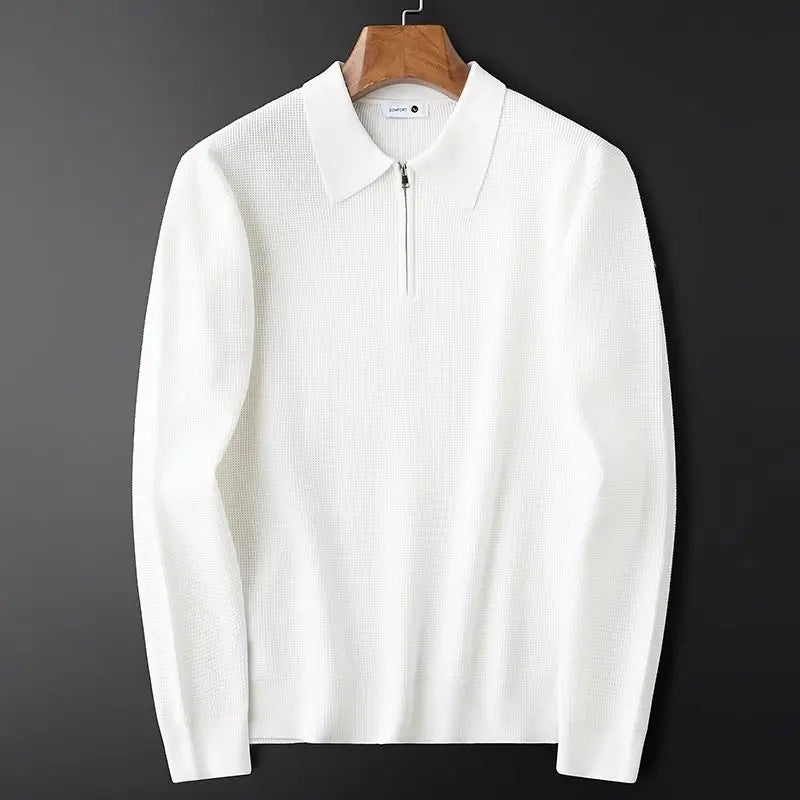 Waffle Half-Zip Polo