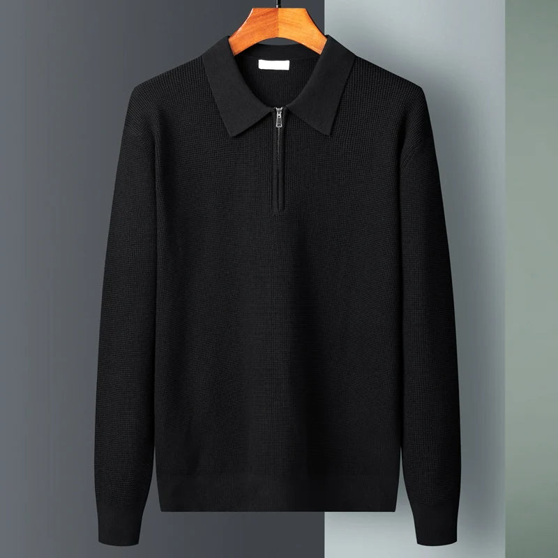 Waffle Half-Zip Polo