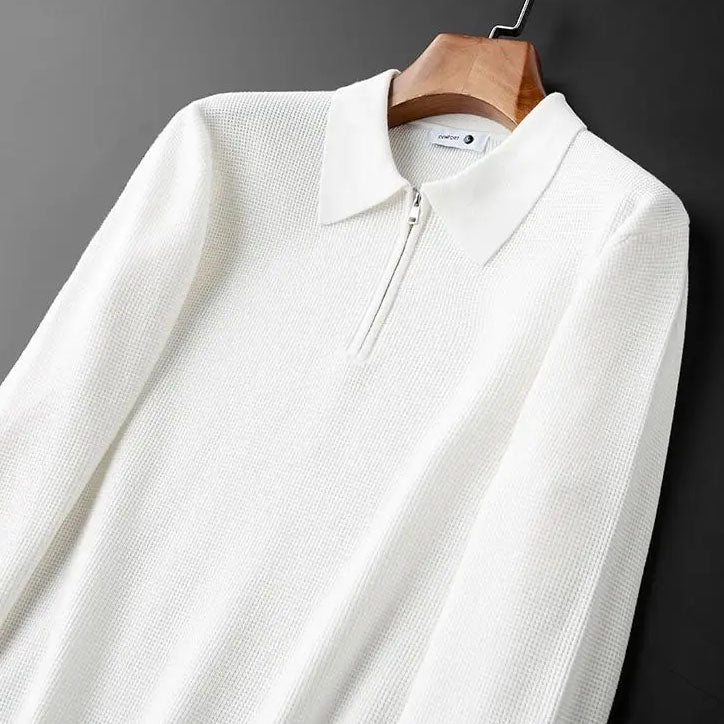 Waffle Half-Zip Polo