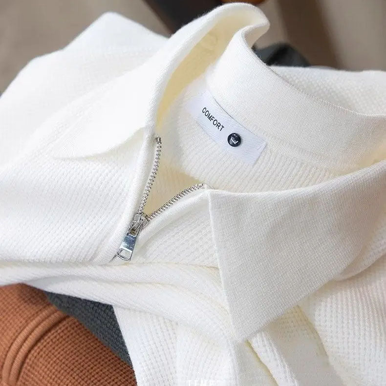 Waffle Half-Zip Polo