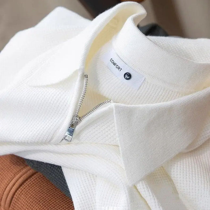Waffle Half-Zip Polo