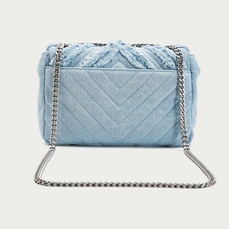 Macy - Elegant Light Blue Denim Crossbody Bag for Women