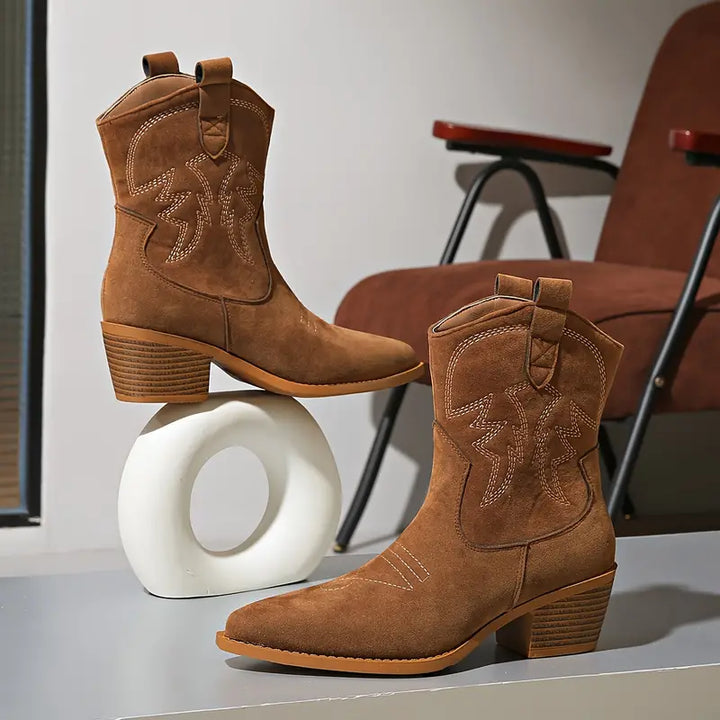 Stylish Embroidered Western Boots for Women - Ruby Collection