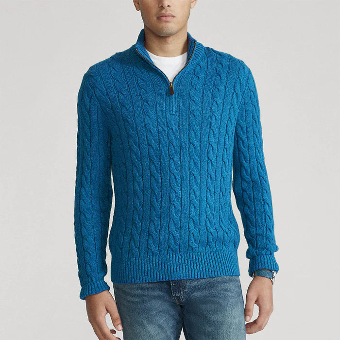 Cozy Chunky Knit Wool Sweater for Men