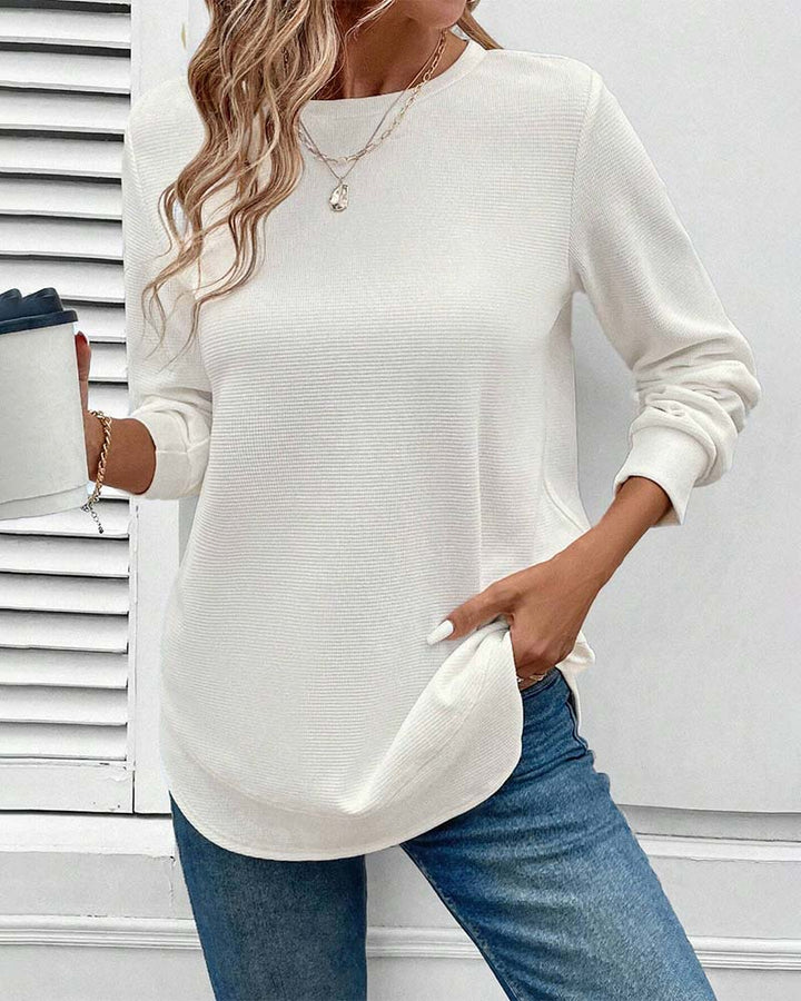Eloise | Casual Ribbed Knit Top
