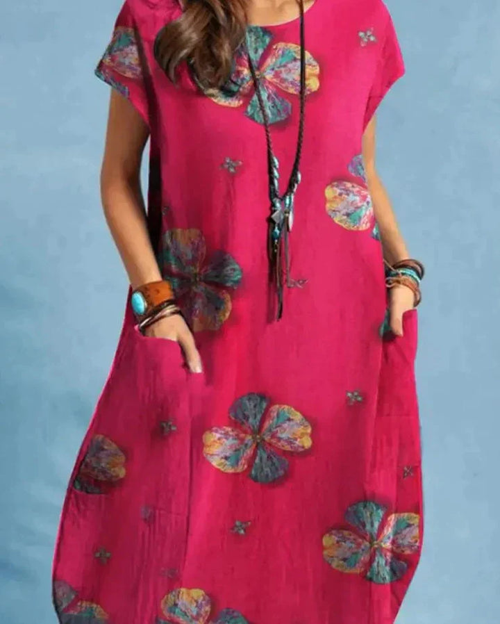 Amelia Elegant Vintage Midi Dress