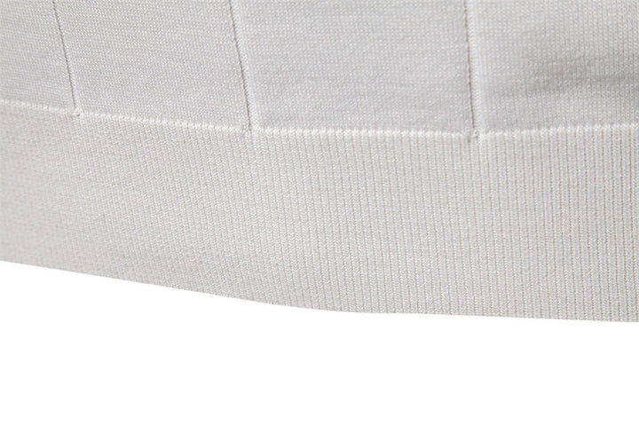 Men's Short-Sleeve Quarter-Zip Ribbed Polo Shirt