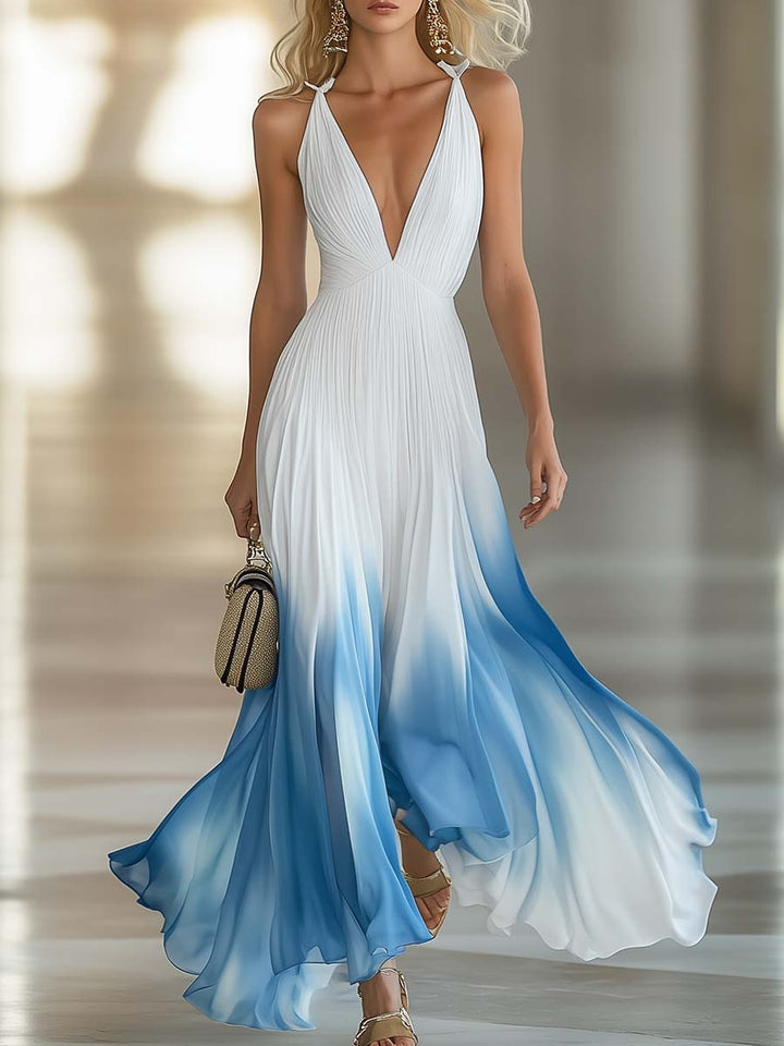 Bonnie | Gradient Chiffon Maxi Dress