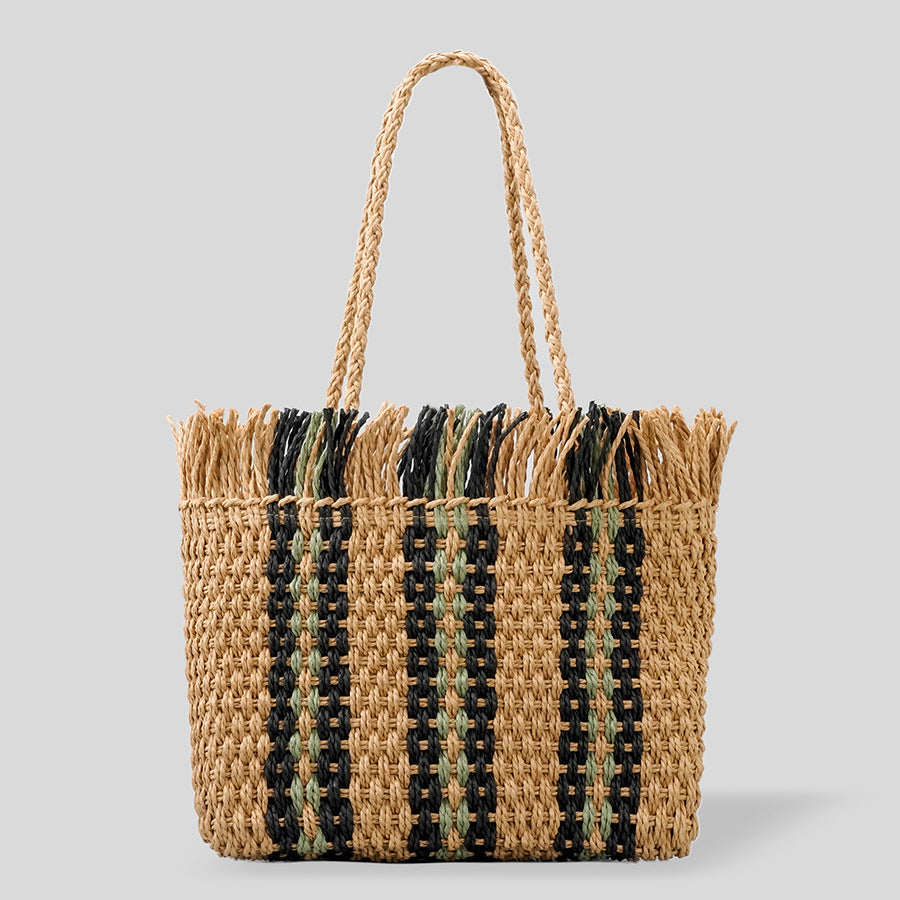 Radiant Beach Bag Made from Handwoven Materials with Spacious Capacity