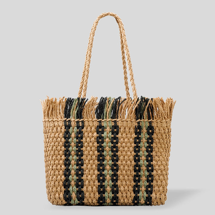 Radiant Beach Bag Made from Handwoven Materials with Spacious Capacity