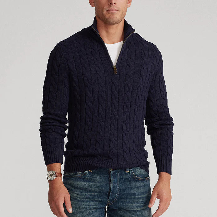 Cozy Chunky Knit Wool Sweater for Men