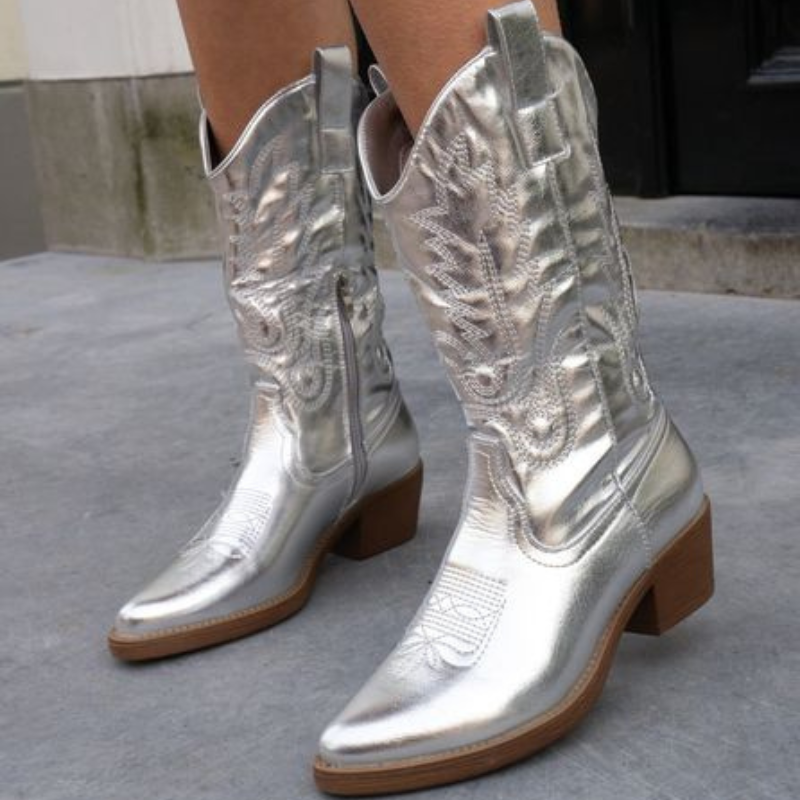 Gracie - Beautiful Metallic Cowboy Boots for a Glamorous Look