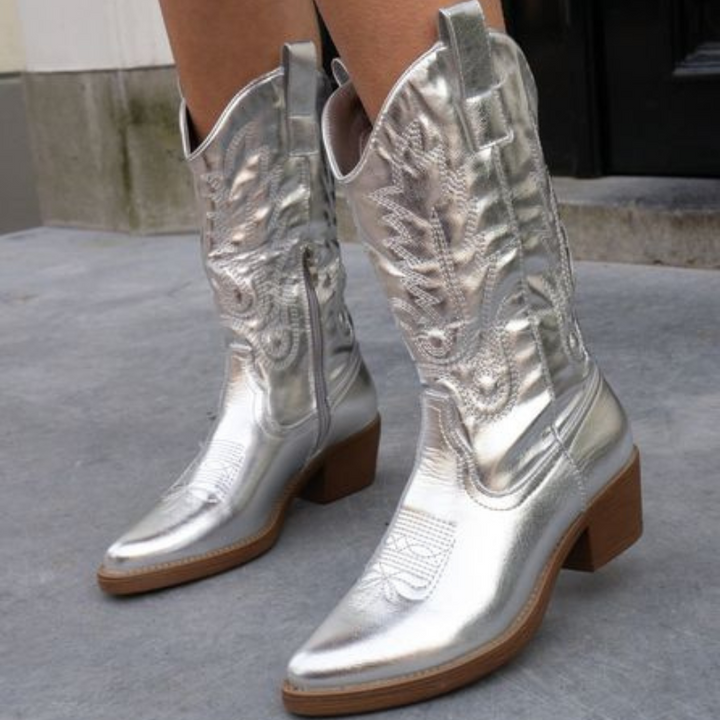 Gracie - Beautiful Metallic Cowboy Boots for a Glamorous Look
