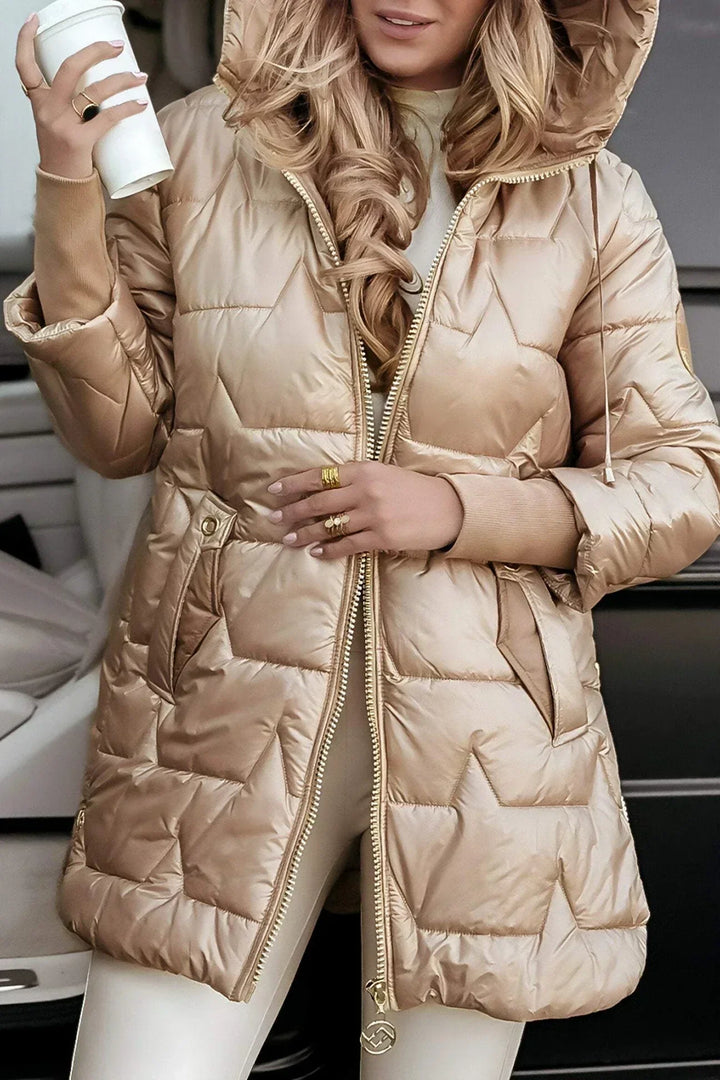 Zéphirine | Long, warm padded jacket with generous hood