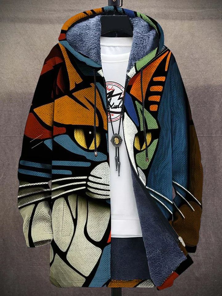 Alex | Hooded Jacket with Artistic Print