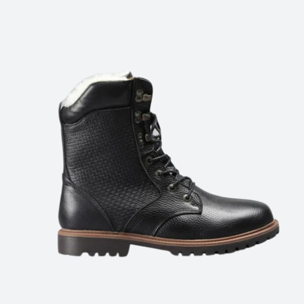 Stylish Leather Winter Boots for Men - Yasin