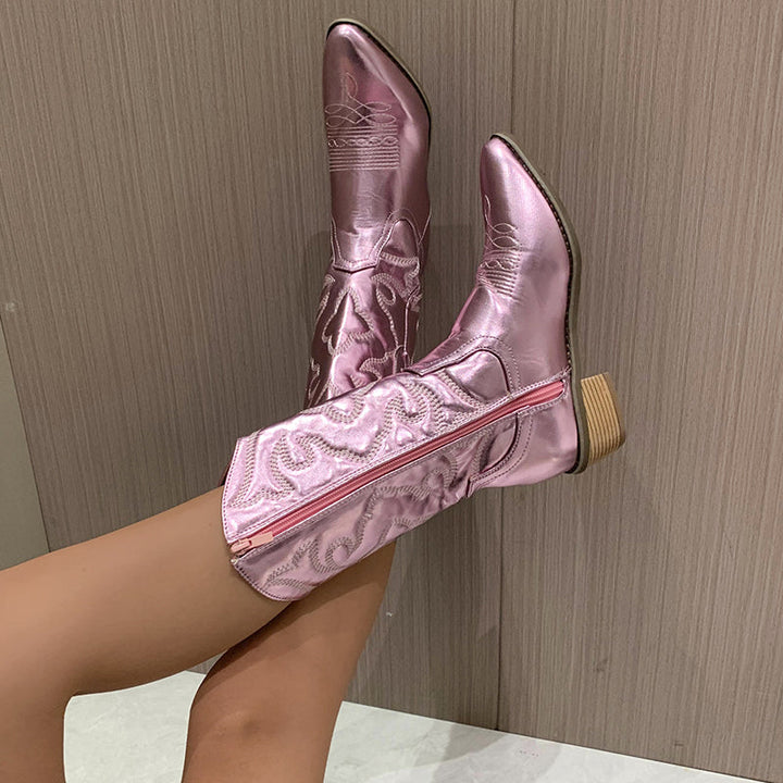 Gracie - Beautiful Metallic Cowboy Boots for a Glamorous Look