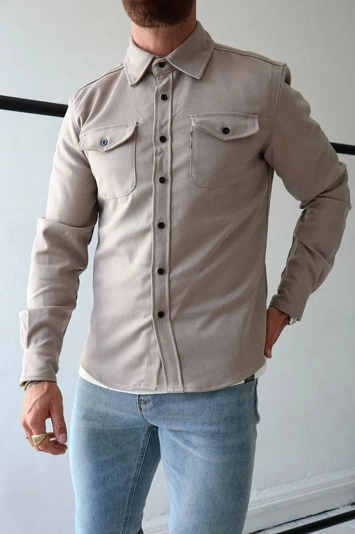 André™ - Leather Jacket with Buttons
